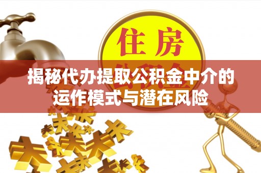 北辰揭秘代办提取公积金中介的运作模式与潜在风险