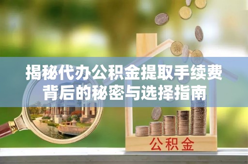 北辰揭秘代办公积金提取手续费背后的秘密与选择指南